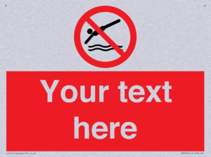 Custom prohibition no diving